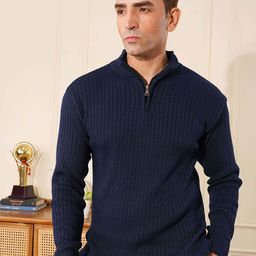 KVETOO Men Ribbed Pullover-image-30