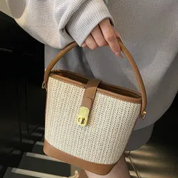 StyleCast x Revolte Textured PU Bucket Handheld Bag-18