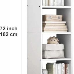 ew Wooden Bookshelf 7 Tier | Multiple Use For Office, Study room Engineered Wood Open Book Shelf image 2
