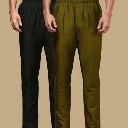 Pack of 2 Men's Solid Viscose Blend Pyjama Elasticwaist with Side Pockets Men Pyjama-image-7