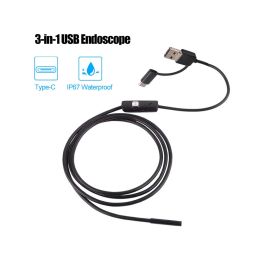 3 in 1 Android 7mm Endoscope Camera USB Inspection Camera 1M Length Endoscope 6 LED Endoscope IP67 Waterproof USB Inspection Camera For Android Mobile Phone Endoscope - RS69123 in 1 Android 7mm Endoscope Camera USB Inspection Camera 1M Length Endoscope 6 LED Endoscope IP67 Waterproof USB Inspection Camera For Android Mobile Phone Endoscope - RS6912 image 3