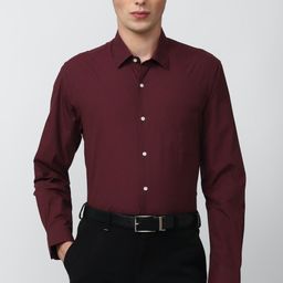 peter england Men Regular Fit Solid Spread Collar Formal Shirt-picture-7