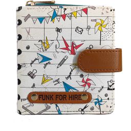 Women Casual White, Brown Artificial Leather Wallet - Regular Size-image-12