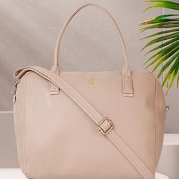 Baggit Beige Structured Handheld Bag-40