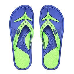 Flipside Men Green & Blue Textured Flip-Flops-picture-16