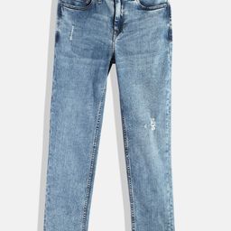 Allen Solly Junior Boys Slim Fit Low Distress Heavy Fade Stretchable Jeans-image-79