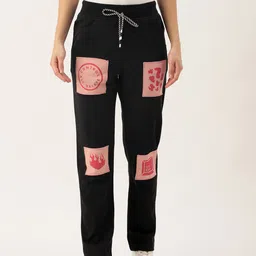 Yuvraah Women Black Rapid Dry Track Pants-picture-20