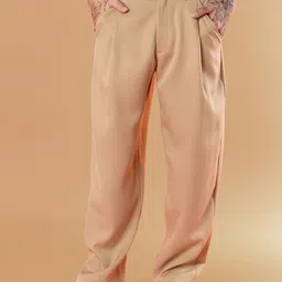 MASCLN SASSAFRAS Men Loose Fit Pleated Trousers-image-86