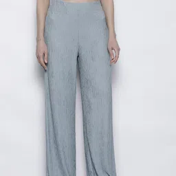 Boohoo Women Crinkle Wide Leg Trousers-image-97