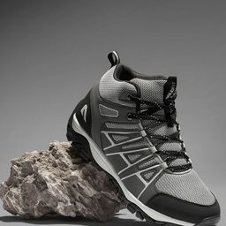 BOLDFIT Men Colourblocked High-Top Trekking Shoes-image-13