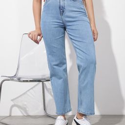 The Roadster Lifestyle Co. Women Straight Fit High-Rise Heavy Fade Stretchable Jeans-image-41