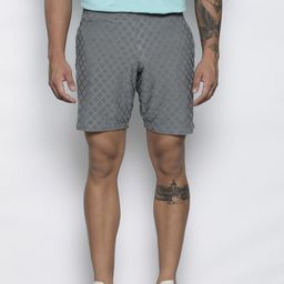boohooMAN Relaxed Fit Self Design Textured Towelling Detail Shorts-image-7