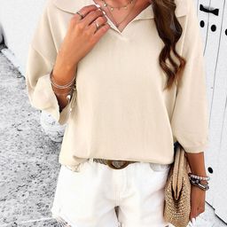 all about you Polo Collar Extended Sleeves Tshirt-image-66