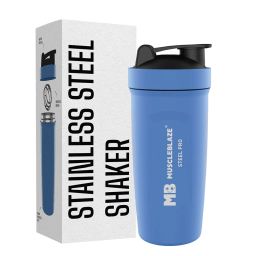 MuscleBlaze Stainless Steel Shaker,  Blizzard Blue  750 ml -image-11