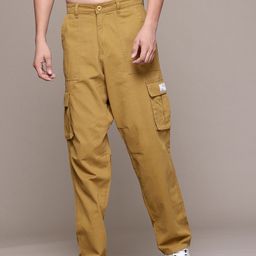 The Roadster Lifestyle Co. Men Pure Cotton Cargos Trousers-image-58