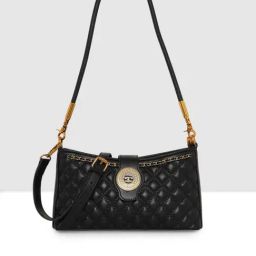 Esbeda Black Quilted Medium Shoulder Bag-picture-1