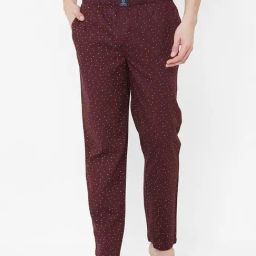 Urban Scottish Maroon Regular Fit Printed Nightwear Pyjamas-image-30