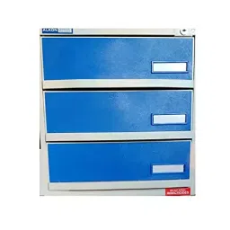 ALKON AMS3L 3 Door Plastic 38x31x32 cm Blue Modular Racks Drawer-image-5
