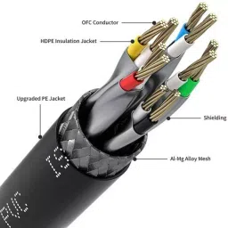 Techut 10 Metre Cat 7 Flat Ethernet 10GB Shielded (STP) LAN Internet Network Cable Black for Modem, Roku, Switch, Router, Router image 3