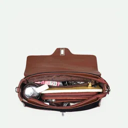 ZOUK Floral Printed Structured Satchel image 2