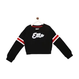 Elle Kids Black Patch Work Sweatshirt-image-57