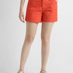 Lee Red Denim Shorts-image-65