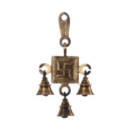 eCraftIndia Swastik Brass Hanging Bells-image-7