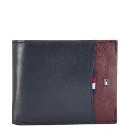 Tommy Hilfiger Phelps Navy & Brown Solid Bi-Fold Wallet for Men-image-72