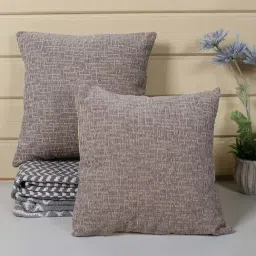Saral Home Beige Chenille Cushion Covers - Set of 2-image-94