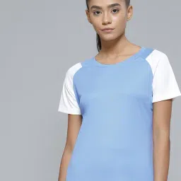 ALCIS Blue Color Blocked Sports T-shirt-image-56