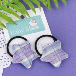 Baby Moo Kids Purple & White Embroidered Rubber Band-image-94
