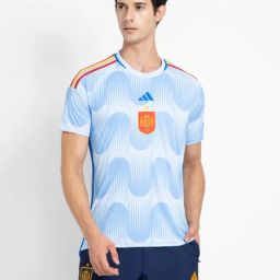 adidas Blue Regular Fit Round Neck FEF Away Jersey-image-53