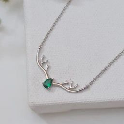 Ornate Jewels 92.5 Sterling Silver Deer Necklace for Women-image-20