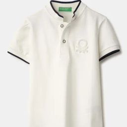 United Colors of Benetton Boys White Solid Tshirt-image-34
