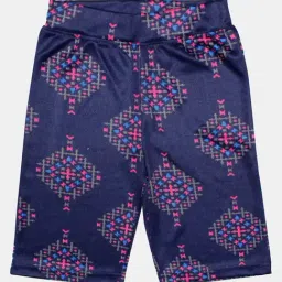 Kiddopanti Kids Navy Printed Cycling Shorts-picture-23