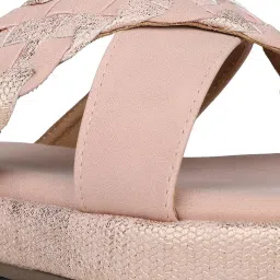 Inc.5 Women's Peach Cross Strap Sandals image 5