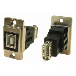 RS PRO Straight Panel Mount USB Connector 2 Port Type B to A, 2354752-30