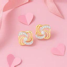 Mia by Tanishq 9k (375) Diamond Yellow Gold Earrings for Women-image-80