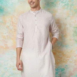 Melange by Lifestyle Geometric Sequinned Embroidered Straight Kurta-image-17