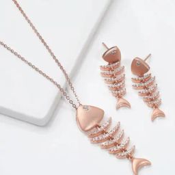 GIVA 925 Sterling Silver Rose Gold Set for Women-picture-29