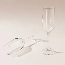 Wonderchef Transparent Glass Champagne Inventa Flute Stemware 215 ml - Set of 2 image 5