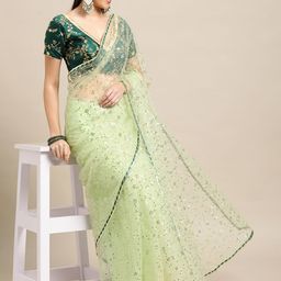 Warthy Ent Woven Design Embroidered Fusion Saree-54