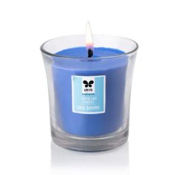 IRIS Blue Seashore Taper Jar Candle - Set of 3-48