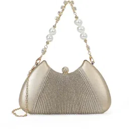 AKIKI LONDON Golden BEXLEY Embellished Small Clutch-picture-11