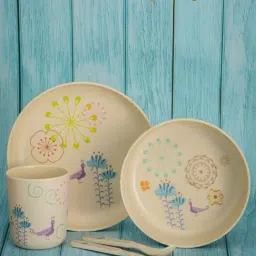 Stehlen Multicolour Melamine Kid Dinner Set-image-7