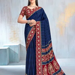 Panzora Ethnic Motifs Poly Chiffon Saree-12