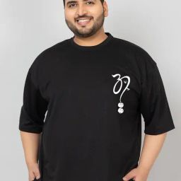 Chkokko Black Relaxed Fit Printed T-Shirt-image-63
