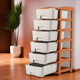 RUBOXA White Set of 1 Regular Drawer Organiser Organisers-14