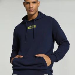Puma Blank India Navy Cotton Regular Fit Hooded Sweatshirt-picture-48