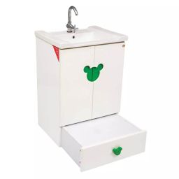 DAZZLE 610x470x830 mm PU Finish Floor Based Vanities PU White, P-960-A-image-7